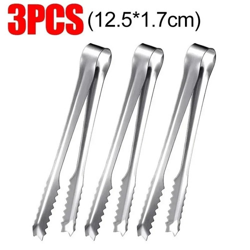 Stainless steel ice cube tongs - steel,